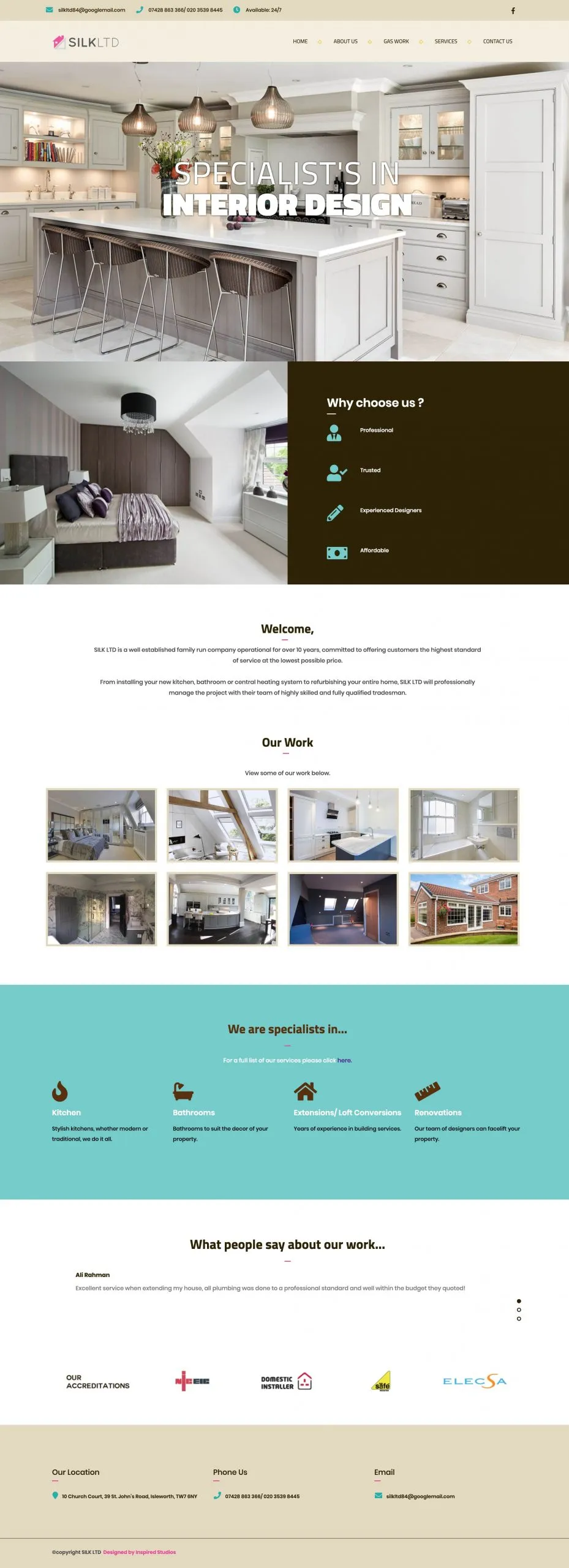 Silk Ltd, Business website